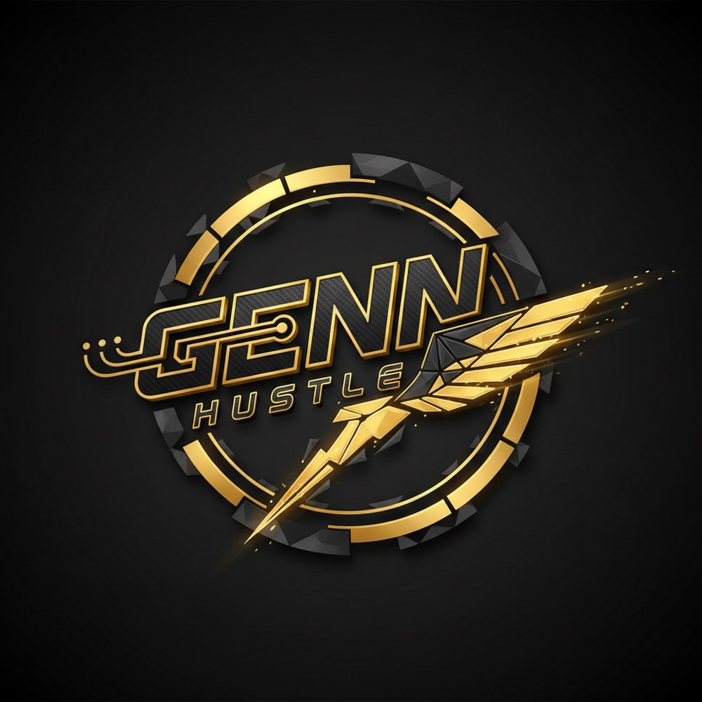 Genn Hustle Black and Gold Logo