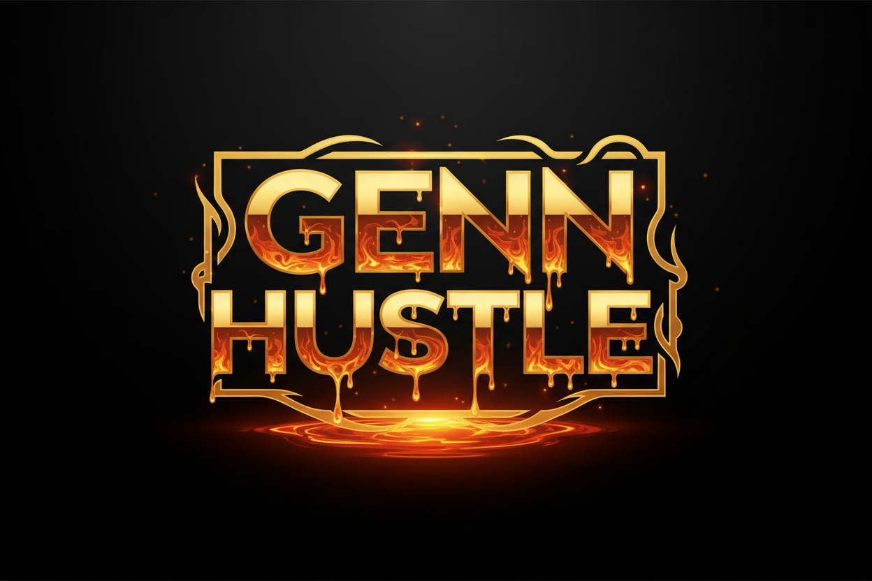 Genn Hustle Black Gold Lava Logo